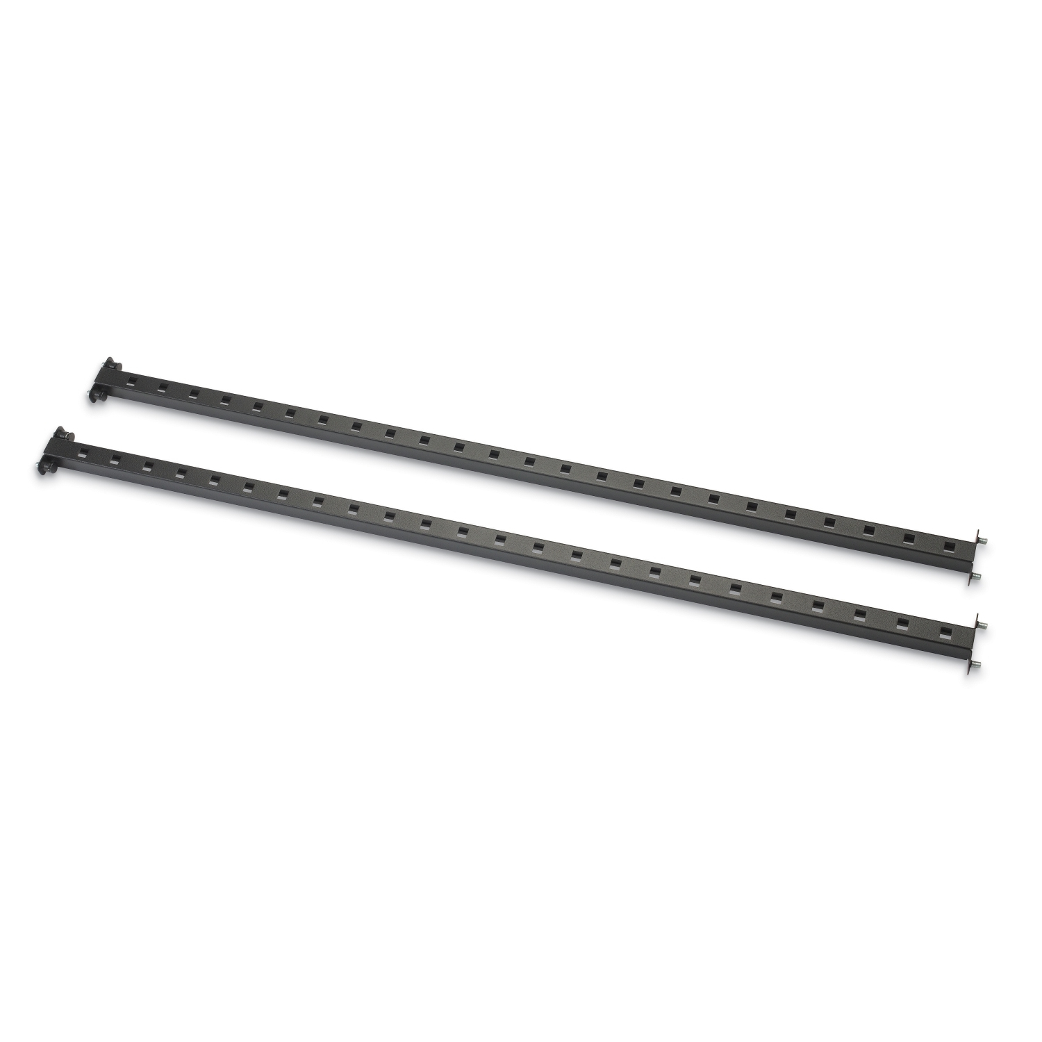 rack rails, slotted rail, perforated bar, metallstange, regelbar rack