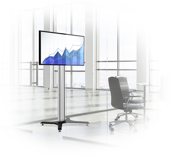 B-TECH MODE-AL - Premium Freestanding Single Screen UC Stand - 2m BT8706/BS B-TECH MODE-AL - Premium Freestanding Single Screen UC Stand - 2m BT8706/BS