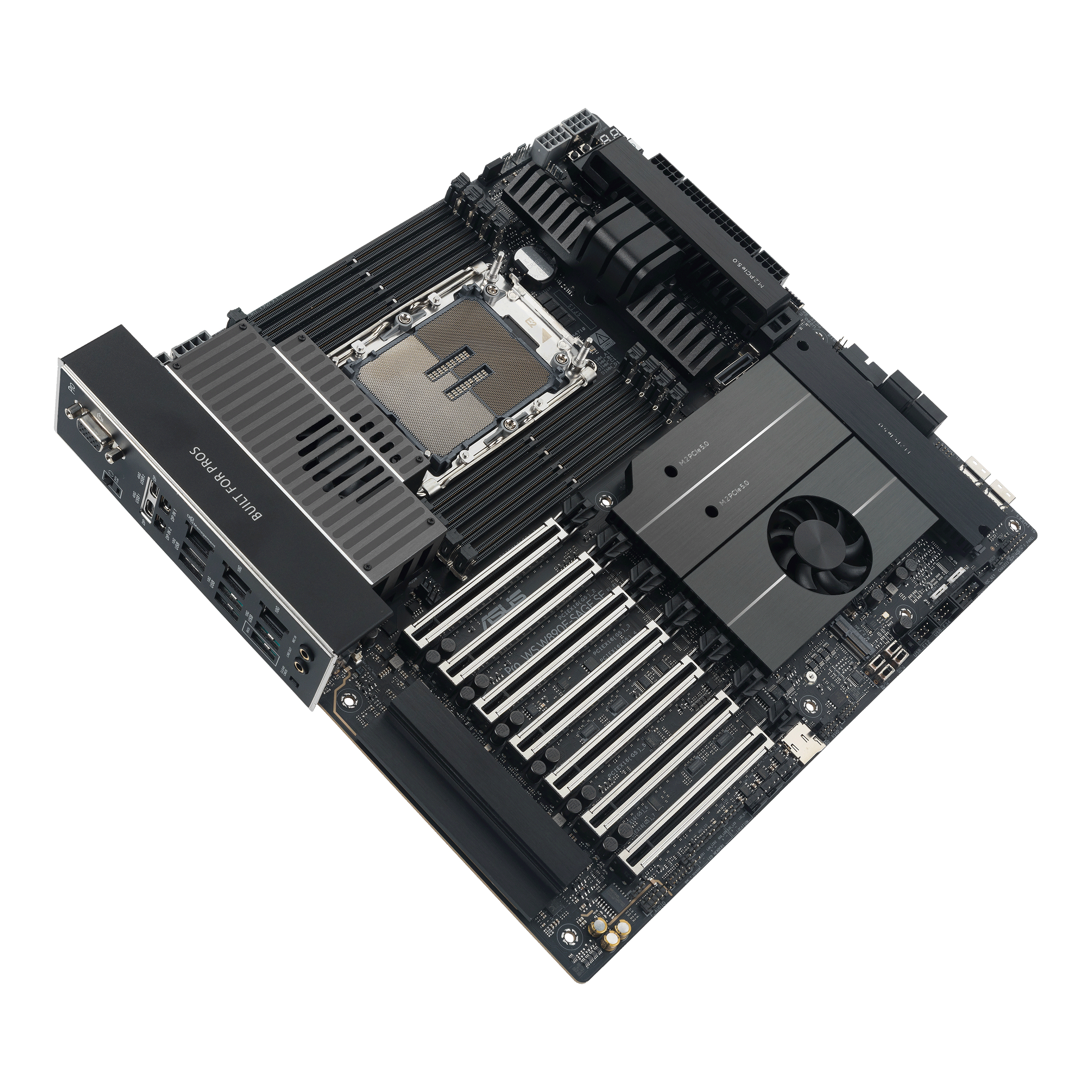 Motherboard, CPU-Sockel, RAM-Slots, PCIe-Slots, Kühlkörper