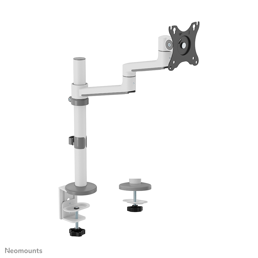 Neomounts Monitor-Tischhalterung - Klemme /Bolzen - 8 kg - 43,2 cm (17") - 68,6 cm (27") - 100 x 100 mm - Weiß
