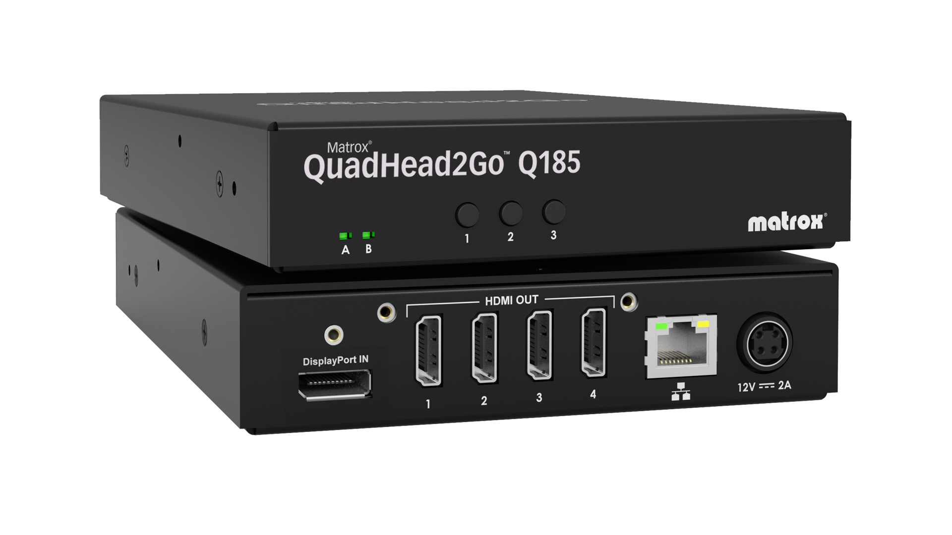 VGA Matrox QuadHead2Go Box 1x DisplayPort 1.2 Eingang - 4x HDMI Ausgänge | Q2G-DP4K