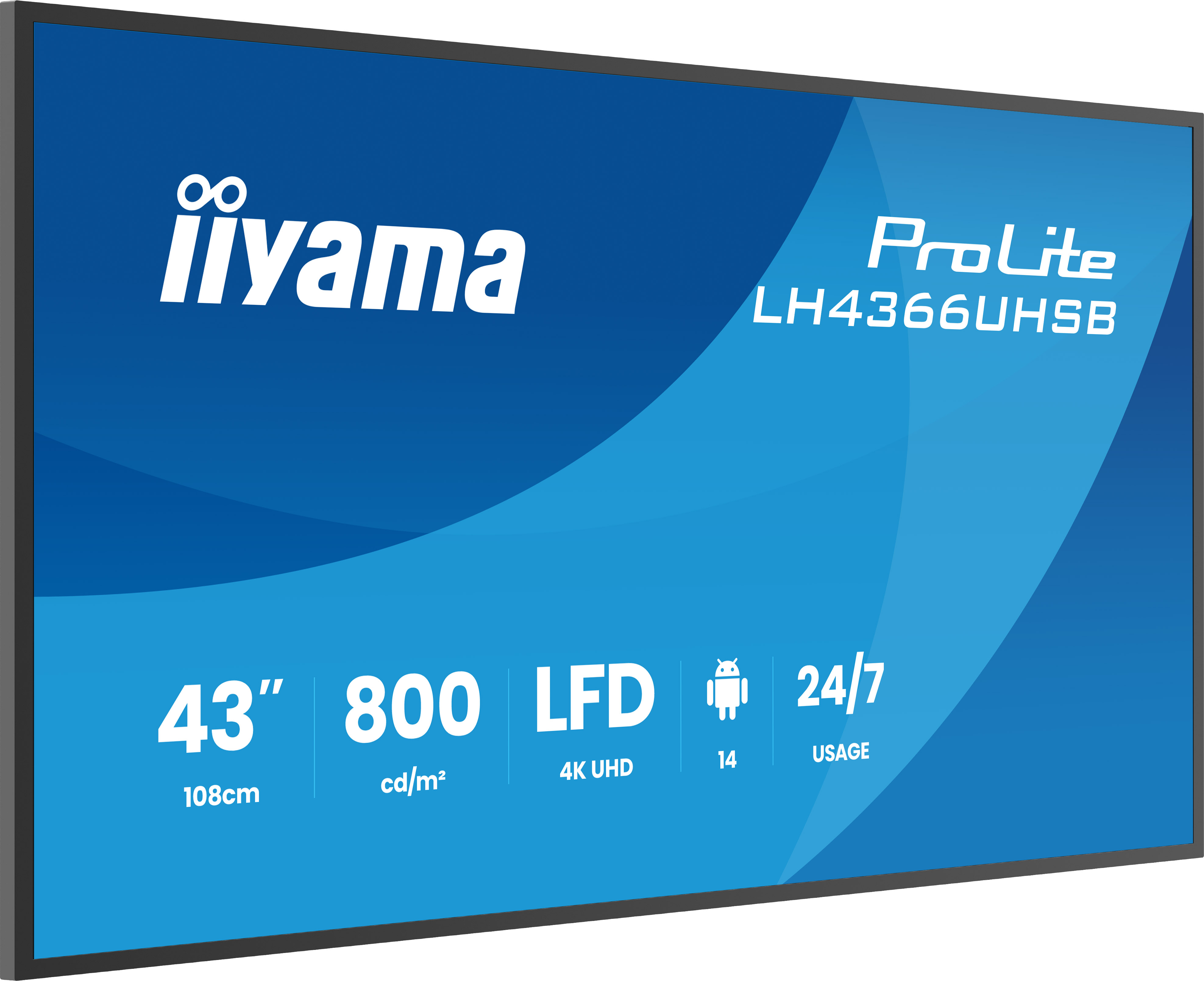 43 Zoll, LED, 4K UHD, Monitor, Lian Display