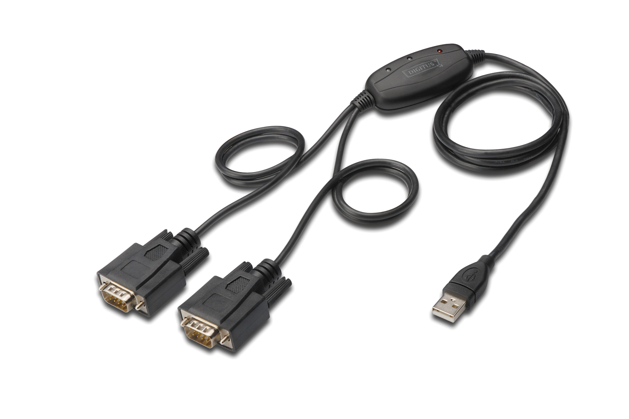 DIGITUS Adapter USB 2.0 zu 2x RS232-Kabel