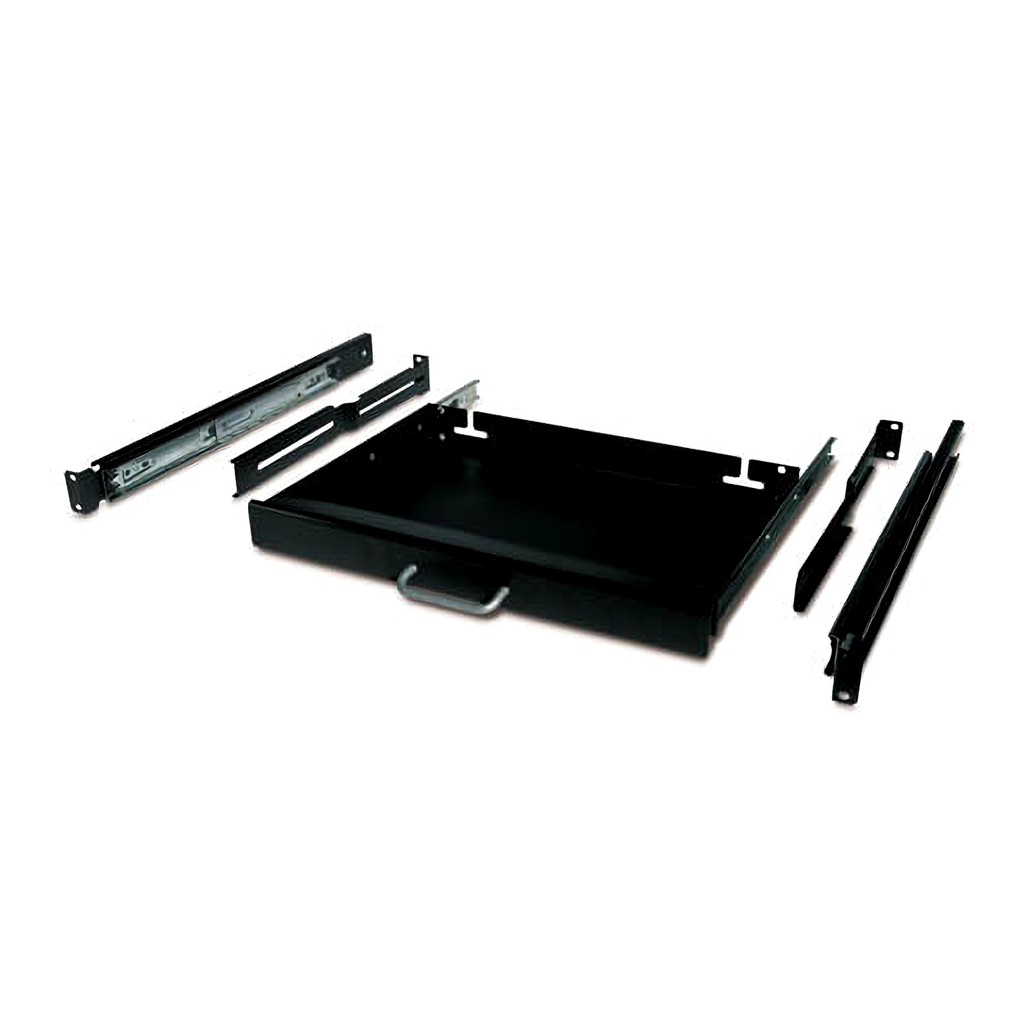 Tastaturablage, Schubladenschienen, Metall-Schienen, schwarzer Kasten, Montagekit