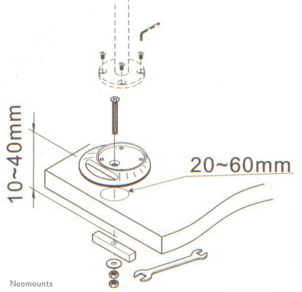 Neomounts FPMA-D9GROMMET Abdeckplatte für Kabeldurchführung Neomounts FPMA-D9GROMMET Abdeckplatte für Kabeldurchführung