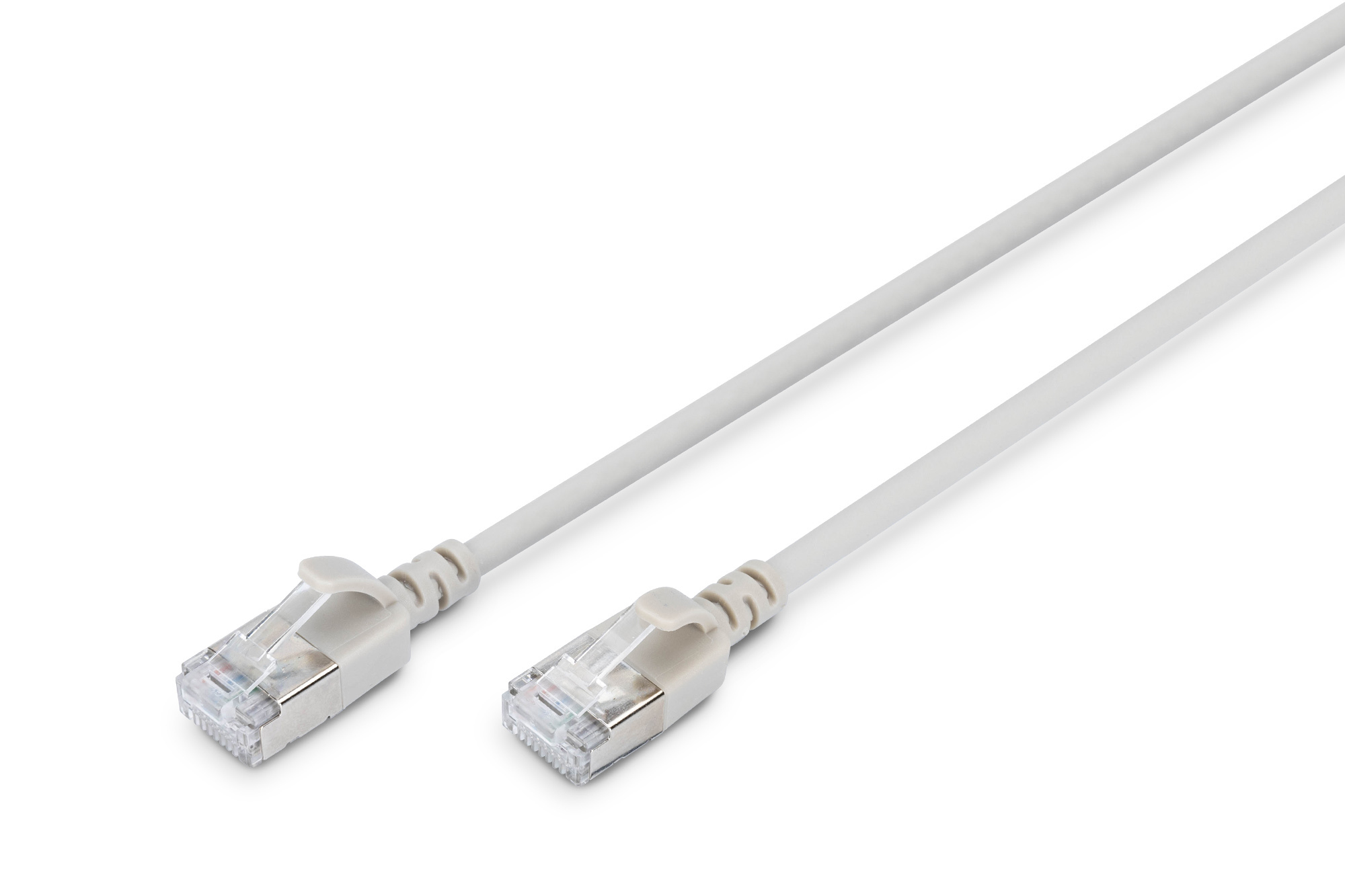 DIGITUS DK-1632-A-003S, CAT 6A F-FTP Slim Patchkabel, kupfer, LSZH AWG 32/7, Länge 0.3m, Grau Kabel, Klinge, Dolch, Messer, Waffe