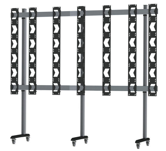 B-TECH SYSTEM X - Mobile Stand for Unilumin UpanelS 6x6 DVLED Videowalls BT93UNIUPS-M-6X6/BB Tor