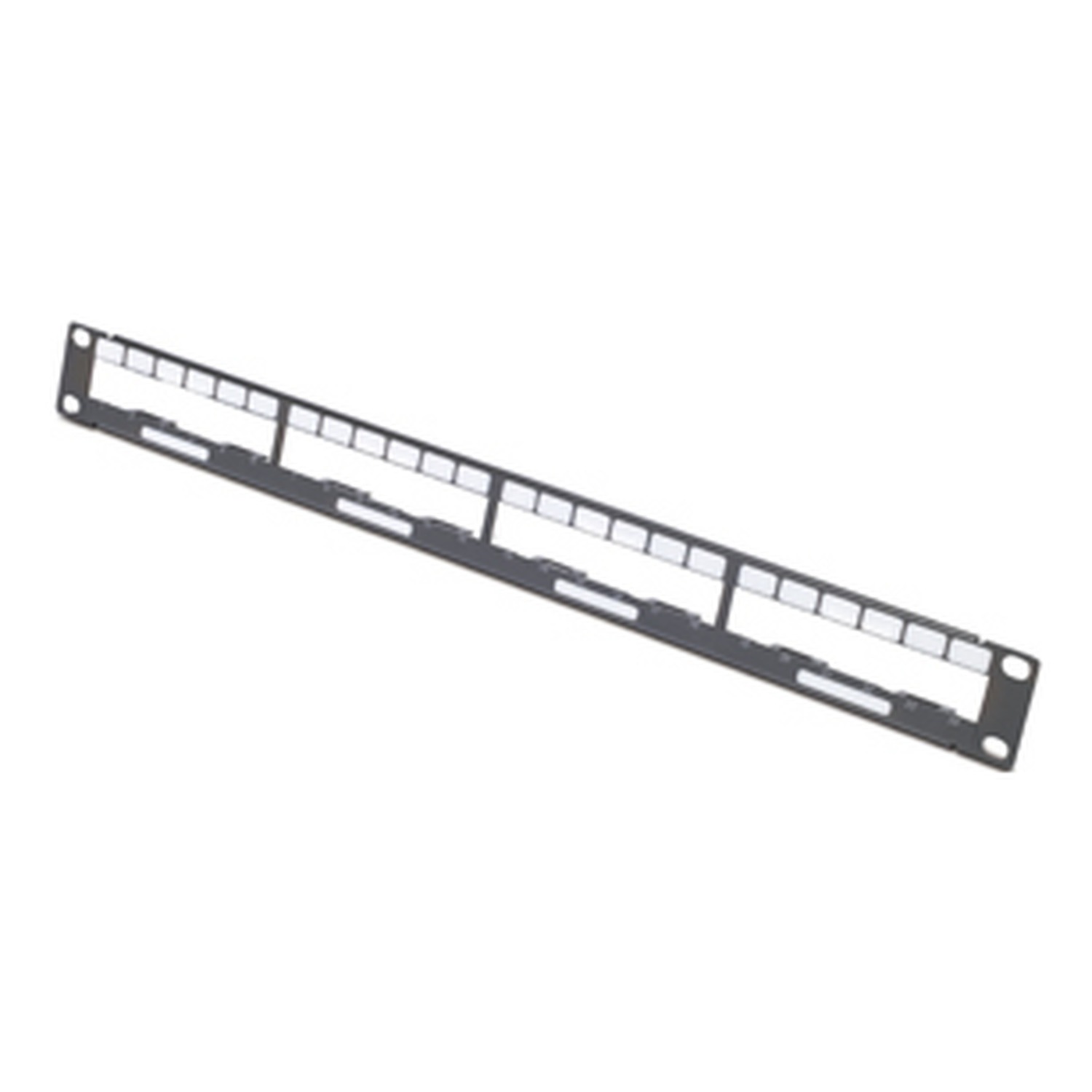 patch panel, rack mount, Netzwerk, Schiene, Schwarz