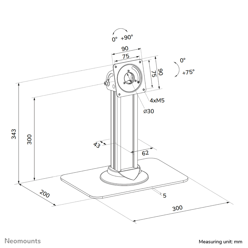 monitor-arm, adjustable, mount, stand, dimensions-300x343
