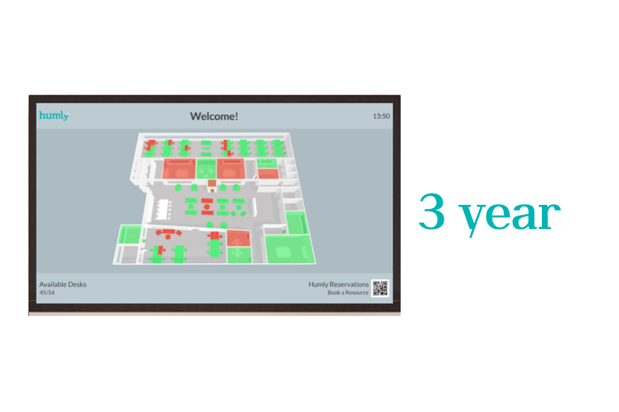 Bildschirm, Schreibtischlayout, 3 Jahre, Farbfelder, Offenes Büro