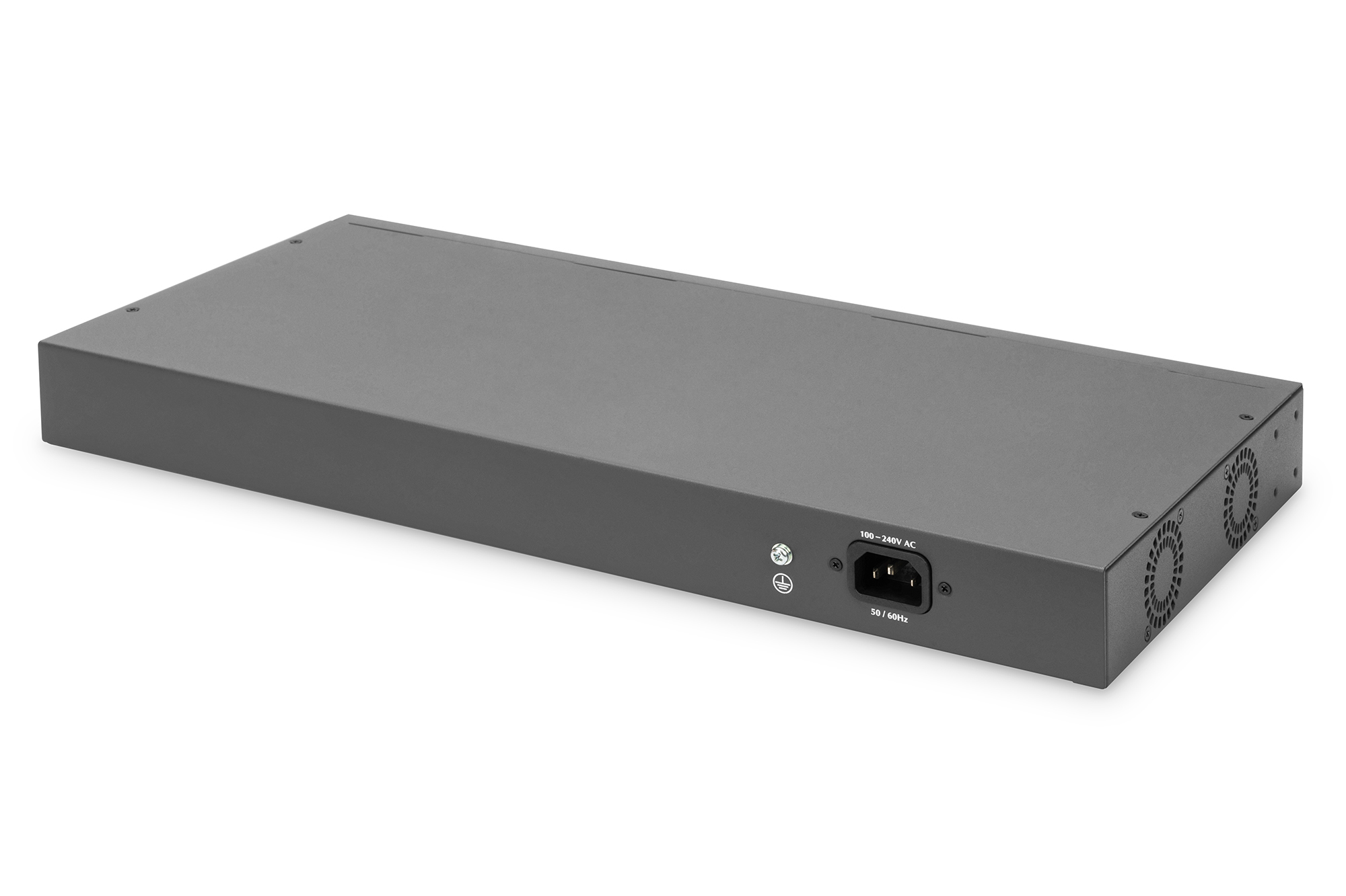 DIGITUS DN-95342-1 16-Port Fast Ethernet PoE Switch, 19 Zoll, Unmanaged, 2 Uplinks