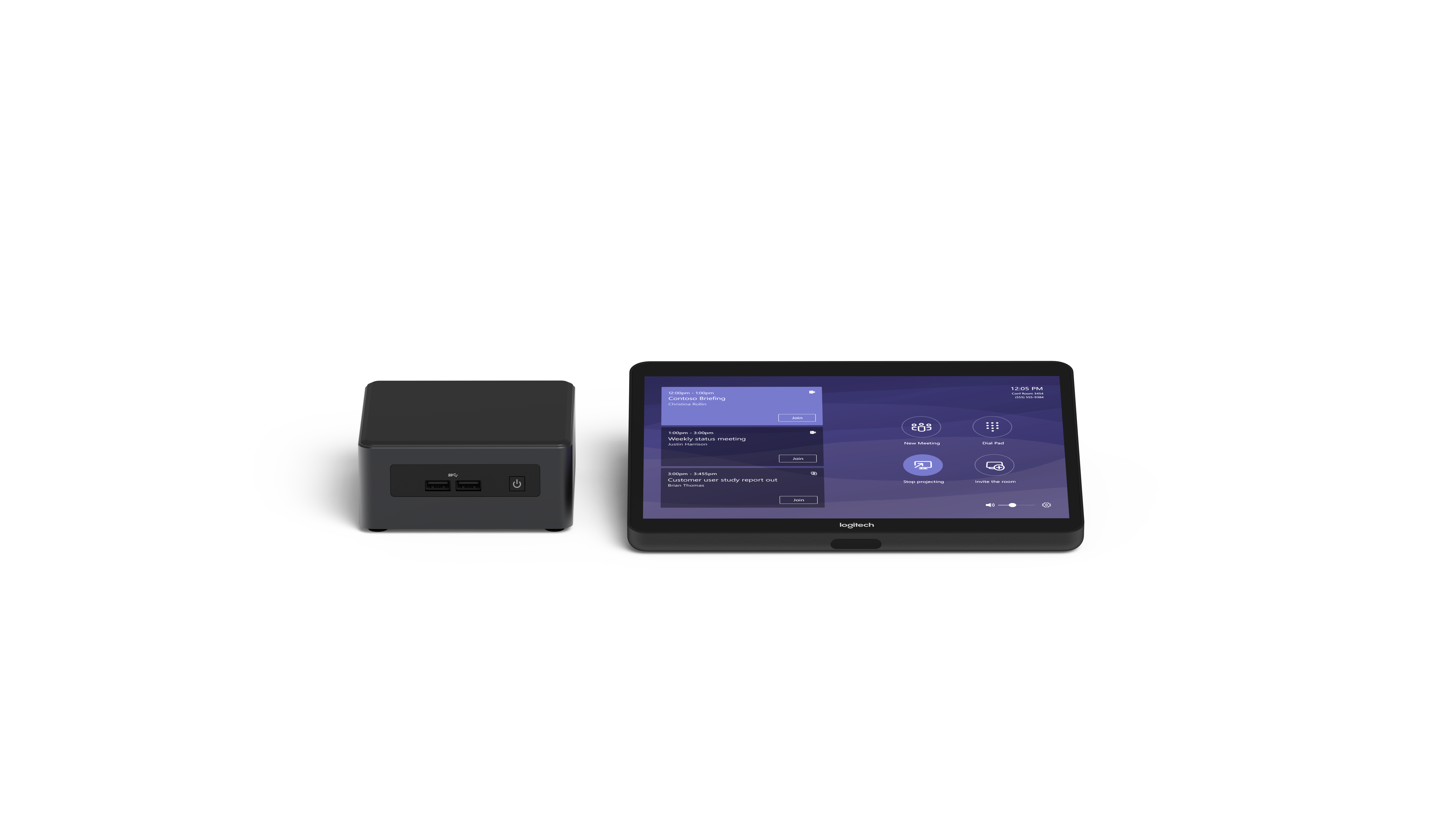 Logitech BASE Microsoft Teams Rooms (no AV) with Tap + Intel NUC - Kit für Videokonferenzen