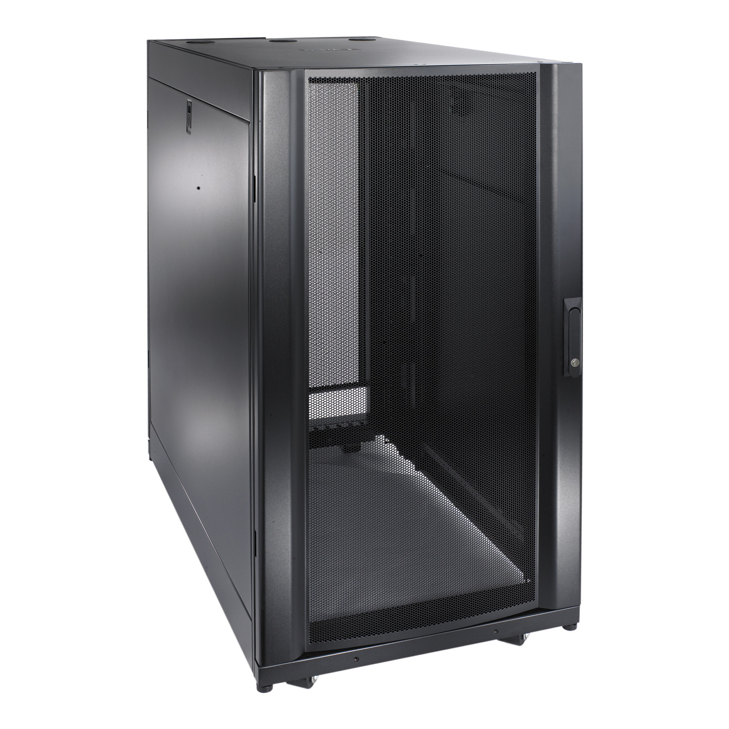 Servergehäuse, Rack-Gehäuse, Mesh-Tür, Schwarz, Torx-Schrauben