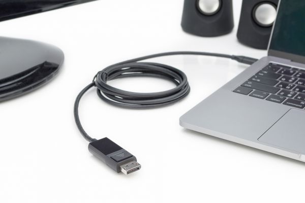 DIGITUS USB Type-C Adapterkabel, Type-C auf DP St/St, 2,0m