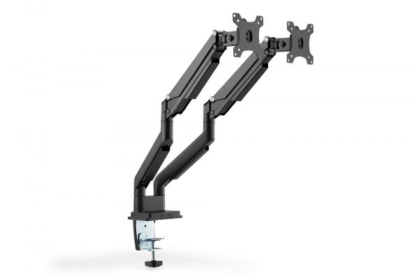DIGITUS Universal Dual Monitorhalter mit Gasdruckfeder und Klemmbefestigung