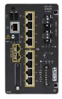 Cisco Industrial Ethernet 3300 Switch 1GbE Essentials 8-Port L3 managed IE-3300-8T2S-E