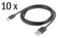 Vorschau: DIGITUS USB Type-C Anschlusskabelkabel, Type-C - A St/St, 1.8m