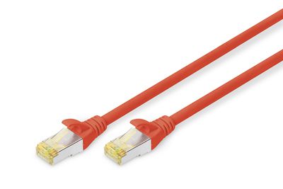 DIGITUS Patchkabel CAT 6A S-FTP, Länge 2 m, Farbe Rot
