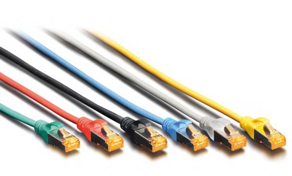 DIGITUS Patchkabel CAT 6A S-FTP, Länge 7 m, Farbe Rot