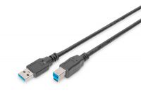 Vorschau: DIGITUS USB 3.0 Verbindungskabel, Typ A-B St/Bu, 1.8m