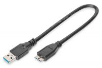 Vorschau: DIGITUS USB 3.0 Anschlusskabel, USB A - mikro USB B St/St, 0.5m