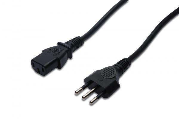 DIGITUS Netzanschlusskabel, Italien Stecker - C13 St/Bu, 1.8m