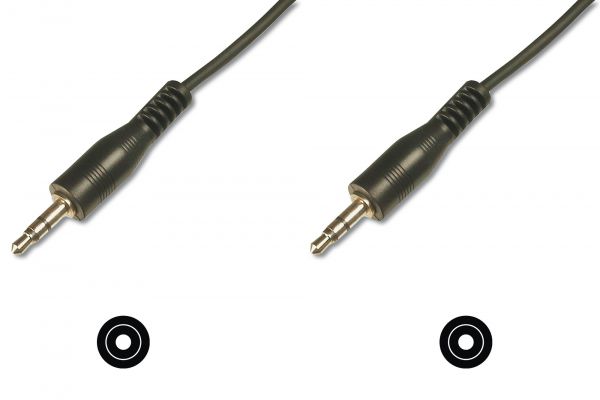 DIGITUS Audio Anschlusskabel, stereo 3.5mm 1.50m, schwarz