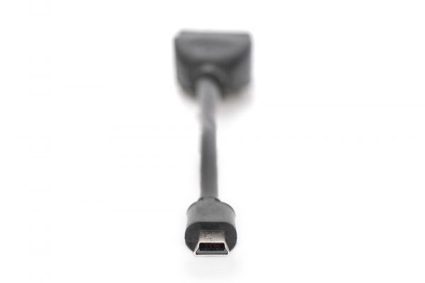 DIGITUS USB 2.0 Adapterkabel, OTG, Typ mini B - A St/Bu, 0,2m