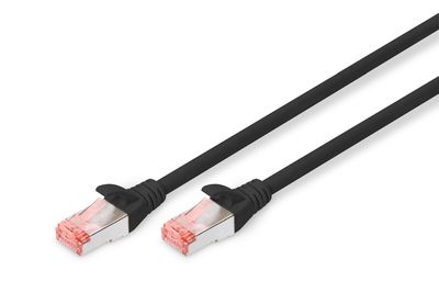 DIGITUS Patchkabel CAT 6 S-FTP, Länge 5 m, Farbe Schwarz