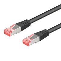 Digitus Netzwerk Kabel Kupfer CAT 6A S/FTP RJ45 St/St 1,00m schwarz