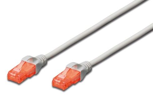 DIGITUS Patchkabel CAT 6 U-UTP, Länge 25 m, Farbe Grau
