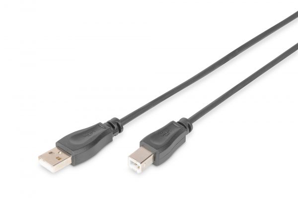 DIGITUS USB 2.0 Anschlusskabel, Typ A - B St/St 1.8m