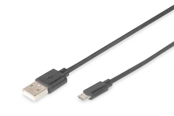 DIGITUS USB Anschlusskabel, Typ A - micro B St/St, 1.8m