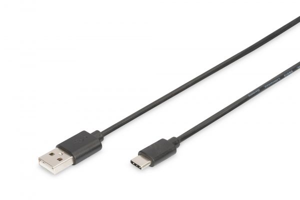 DIGITUS USB Type-C Anschlusskabel, Typ C auf A St/St, 1.8m