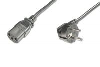 Vorschau: DIGITUS Netzanschlusskabel,CEE 7/7 (Typ-F) 90ø gewink.- C13 St/Bu, 5.0m