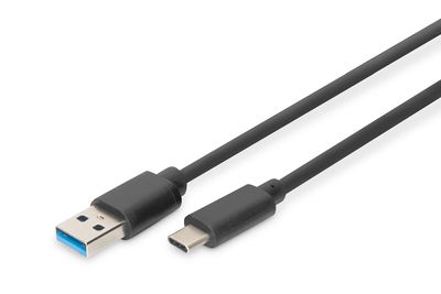 DIGITUS USB Type-C Verbindungskabel, Type-C - A St/St, 1.0m