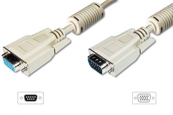 DIGITUS VGA Monitor Verlängerungskabel, HD15 St/Bu, 1.8m
