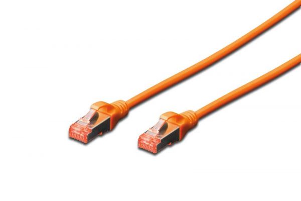DIGITUS Patchkabel CAT 6 S-FTP, Länge 0,5 m, Farbe Orange