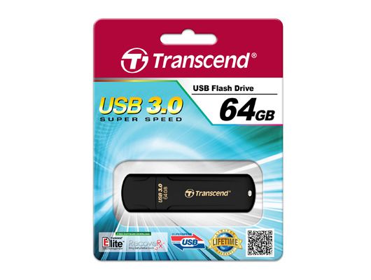 Transcend JetFlash 700 64GBUSB 3.0 Flash Drive 70MB/s schwarz