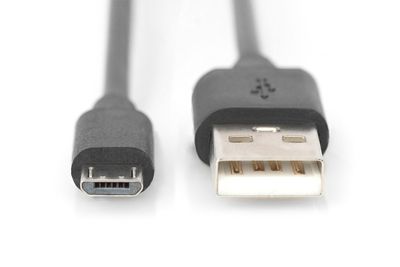 DIGITUS USB 2.0 Anschlusskabel, Typ A - micro B St/St, 1.0m