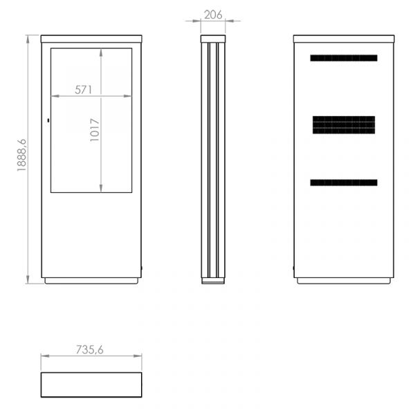 HAGOR Outdoorstele für Samsung OH55F