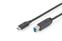Vorschau: DIGITUS USB Type-C Verbindungskabel, Typ C auf B St/St, 1.8m
