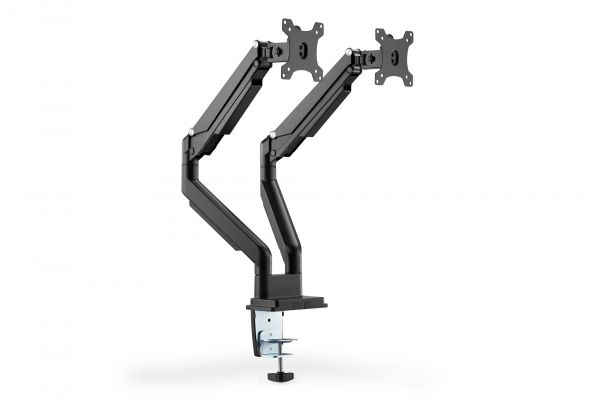 DIGITUS Universal Dual Monitorhalter mit Gasdruckfeder und Klemmbefestigung
