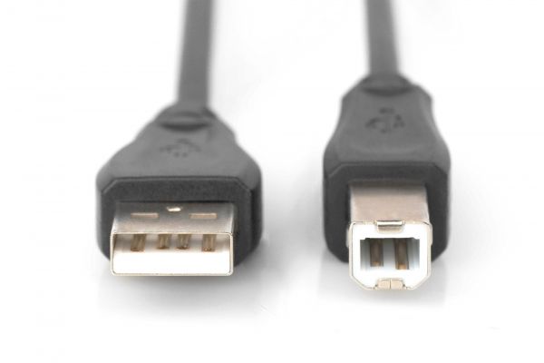 DIGITUS USB 2.0 Anschlusskabel, Typ A - B St/St, 1.0m