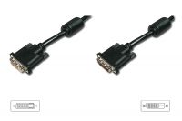 Vorschau: DIGITUS DVI Verlängerungskabel, DVI(24+1), 2x Ferrit St/Bu, 3.0m