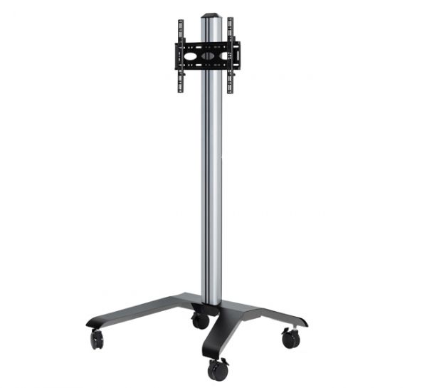 B-TECH Rollstand (VESA 600 x 400) - 1.7m BT8562/BS schwarz/silber