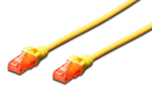 DIGITUS Patchkabel CAT 6 U-UTP, Länge 2 m, Farbe Gelb