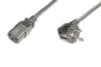 Vorschau: DIGITUS Netzanschlusskabel,CEE 7/7 (Typ-F) 90ø gewink.- C13 St/Bu, 5.0m