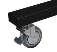 Vorschau: B-TECH SystemX Videokonferenz Rollständer für Dual-Displays nebeneinander mit Kameraablage (VESA 400