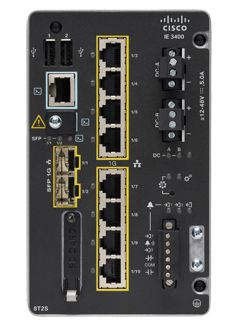 Cisco Industrial Ethernet 3400 Switch 1GbE Essentials 8-Port L3 managed IE-3400-8T2S-E